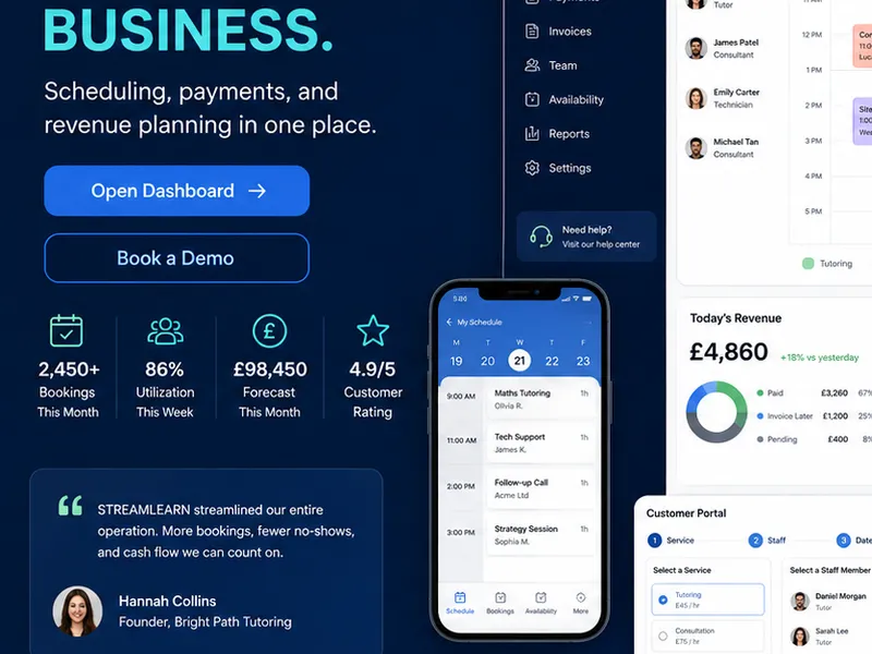 Streamlearn: Fintech platform. — web app screen 1