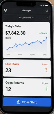 Commercia: one point-of-sale system for till, stock and end-of-day. — mobile app screen 3
