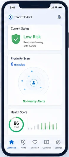 Swiftcart: Health platform. — mobile app screen 1