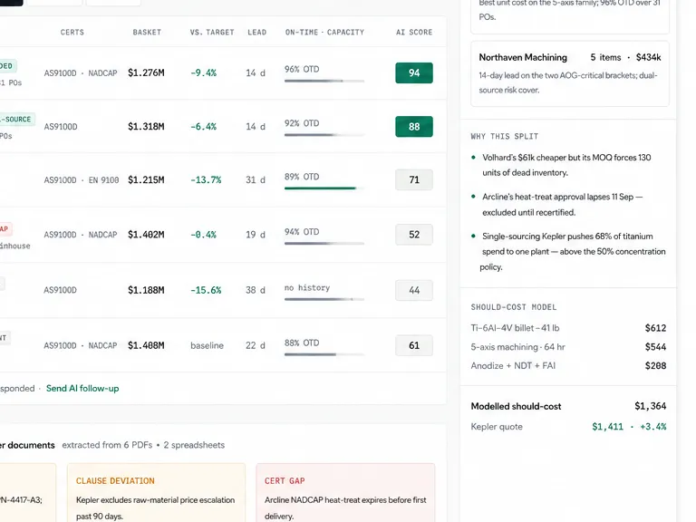 ProcuraForge: AI procurement automation. — web app screen 2