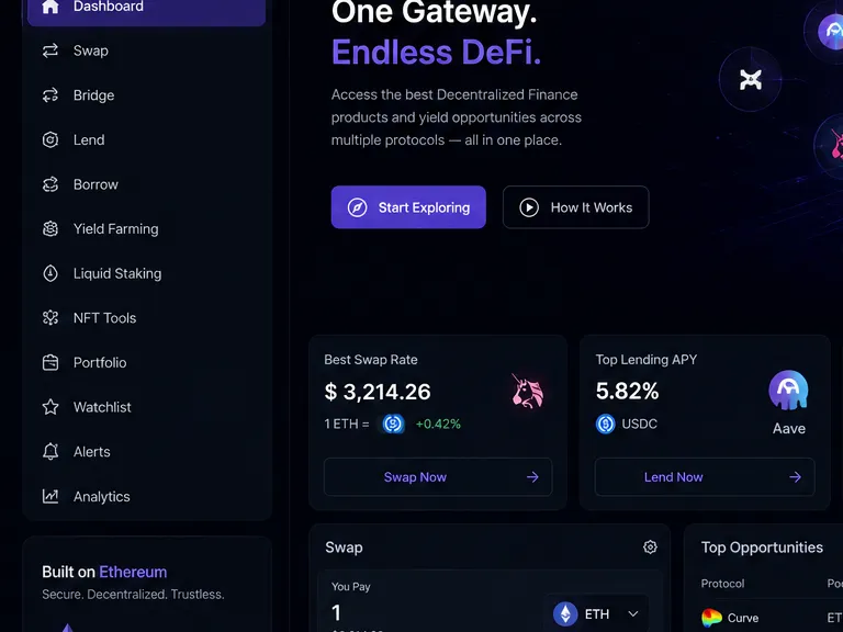 Ciphervault: Web3 platform. — web app screen 1