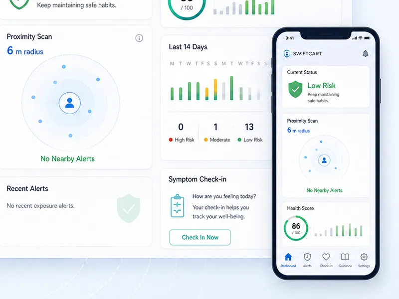Swiftcart: Health platform. — web app screen 2