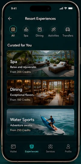 Resortix: Fintech platform. — mobile app screen 2