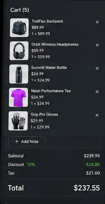 Commercia: one point-of-sale system for till, stock and end-of-day. — mobile app screen 1