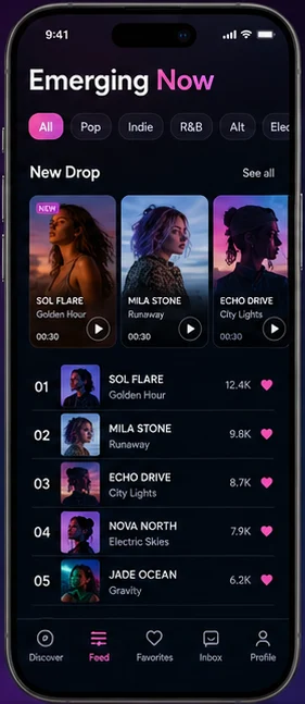 Mirrora: Media platform. — mobile app screen 2