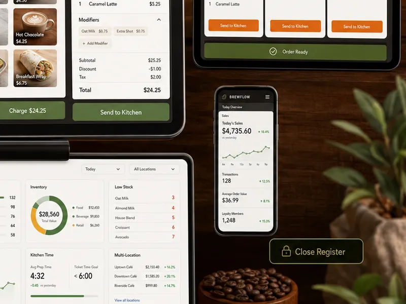Cafepos: Custom application. — web app screen 2