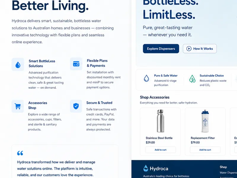 Hydroca: Fintech platform. — web app screen 1