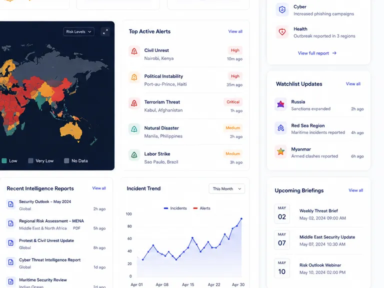 Geopulse: Operations platform. — web app screen 2