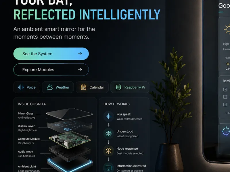 Cognita: IoT platform. — web app screen 1