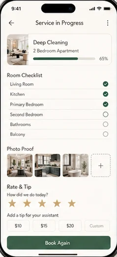 Conciera: Operations platform. — mobile app screen 3