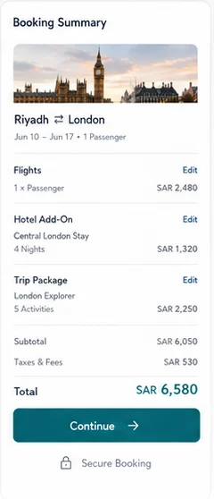 Rihla: Travel platform. — mobile app screen 2