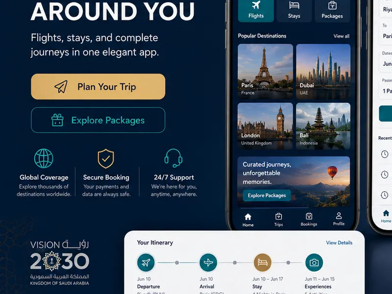 Excursia: Travel platform. — web app screen 1