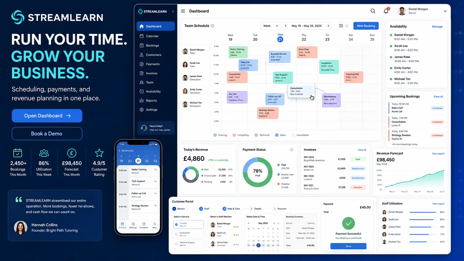 Streamlearn: Fintech platform. — product overview