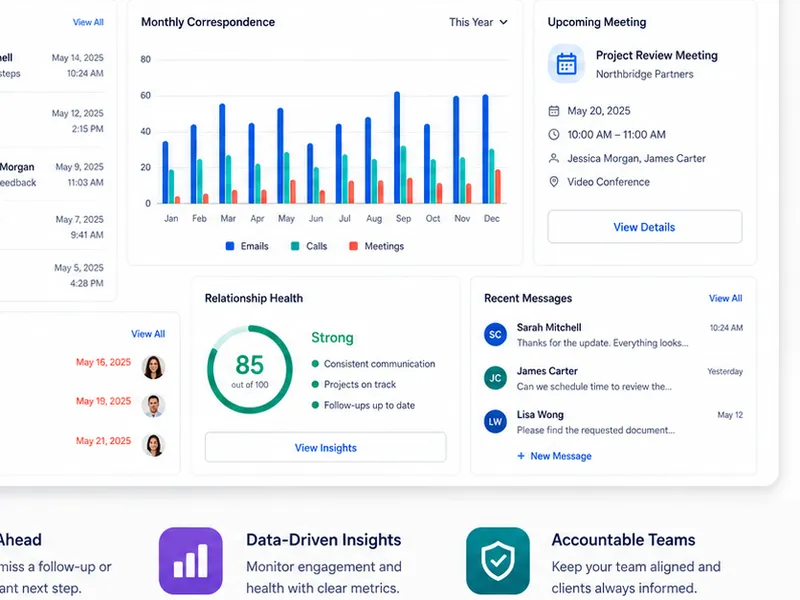 Trackwell: a shared CRM in place of private inboxes. — web app screen 2