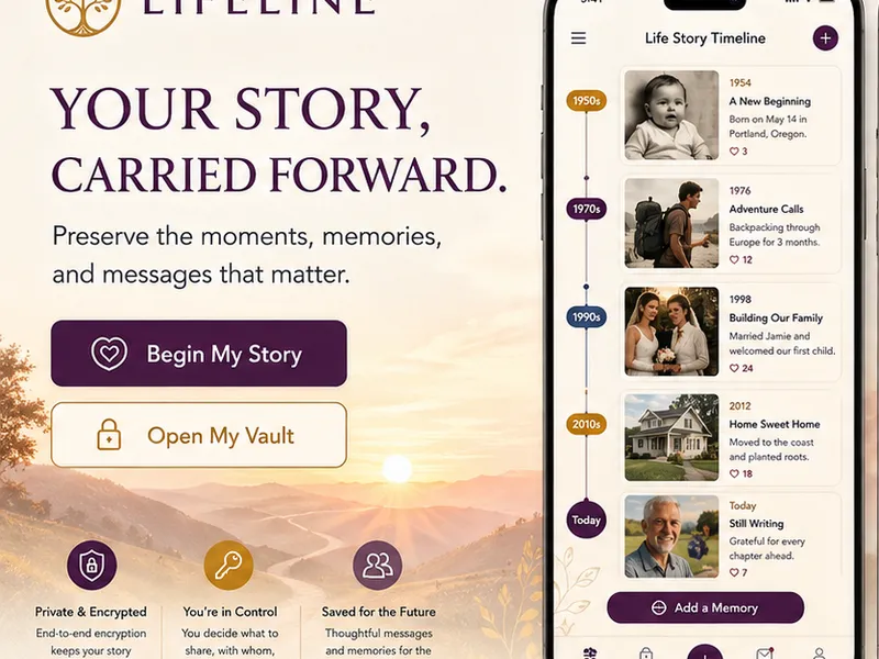Lifeline: Media platform. — web app screen 1